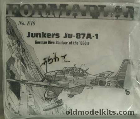 Formaplane 1/48 Junkers Ju-87A-1 Early Stuka Dive Bomber, E10 plastic model kit